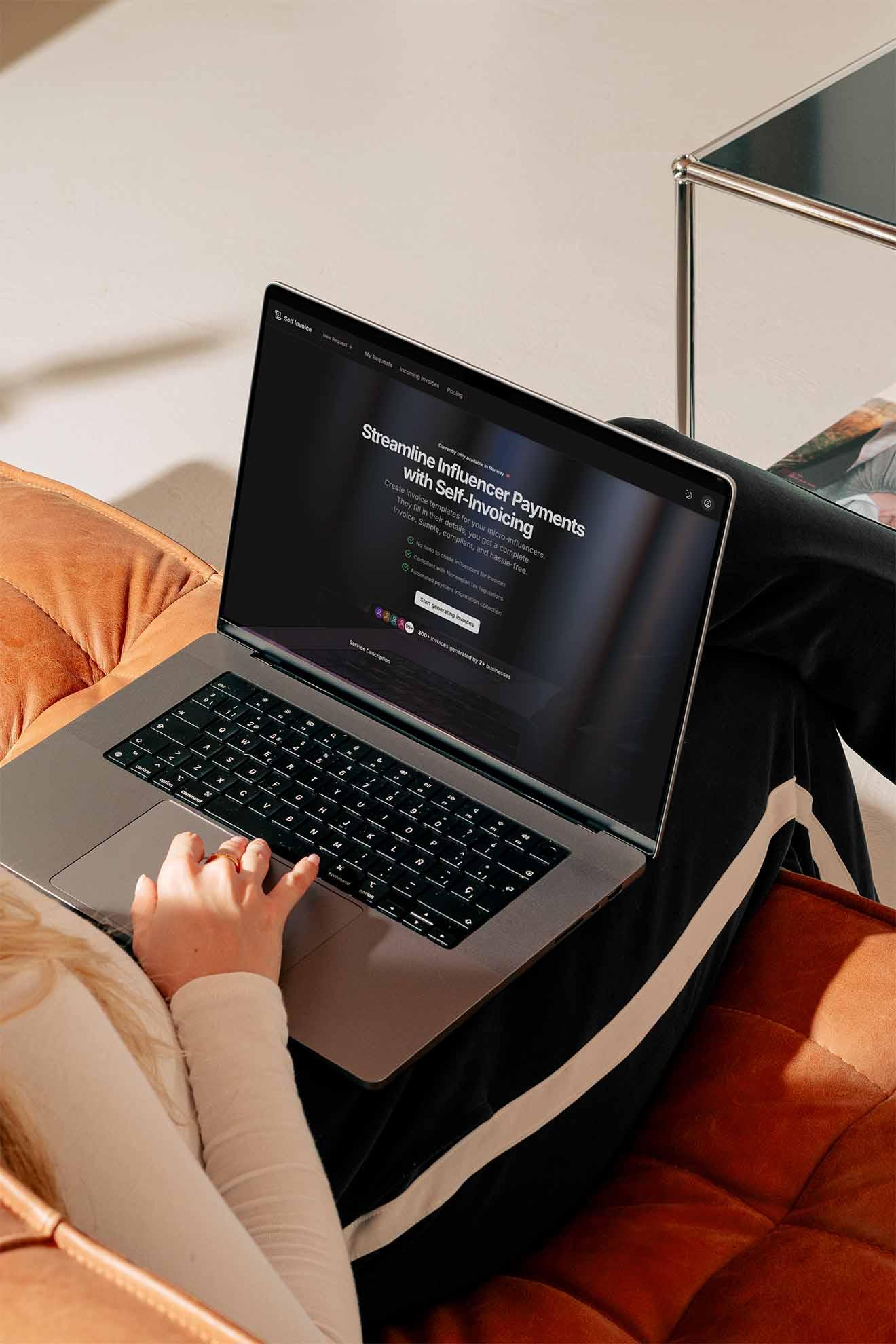 Website dashboard mockup